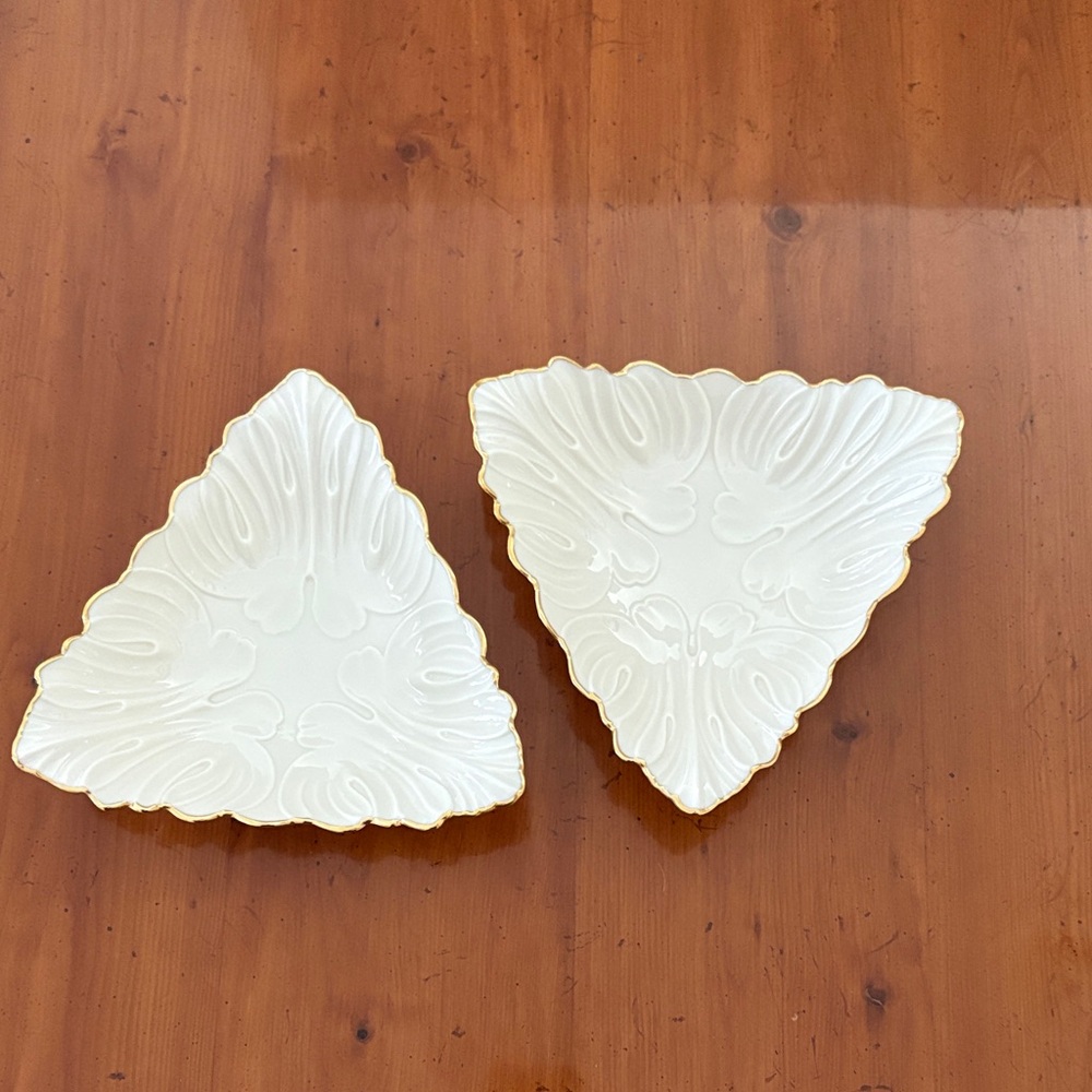 Vintage Lenox Cream and Gold Decorative Plates
